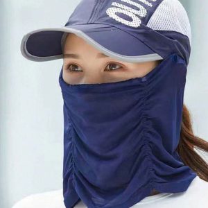 1pc Foldable Sun Protection Hat With Neck Cover