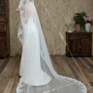 White wedding veil