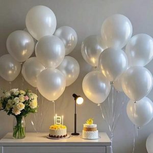 White balloons