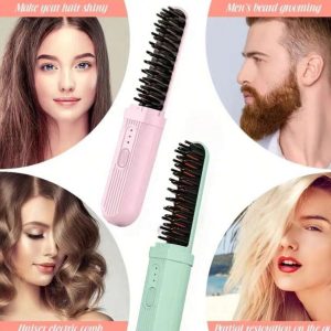 Wireless Straight Hair Comb, Fast Heating,